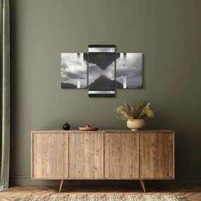 Obraz - Hory na Islande, geometrická koláž (90x60 cm)