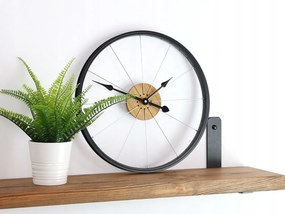 Nástěnné hodiny Bicycle 42 cm černé/hnědé