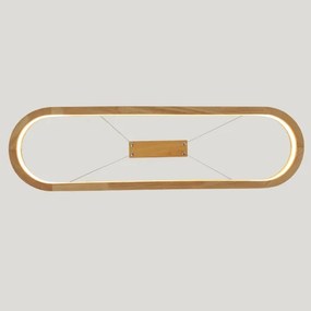 Brilagi - Drevený LED luster UMEA WOOD na lanku, 30W, 230V, 70x20 cm