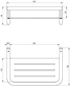Deante SILIA, kúpeľňový kôš do sprchy, brúsený bronz, DEA-ADI_C551