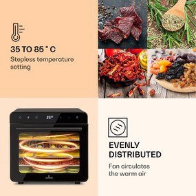 Klarstein Shaftesbury, automatická sušička potravín, 700 W, 35-85°C, časovač, digitálny dotykový displej