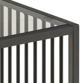 Odkládací stolek Strington II kouřové sklo/černý