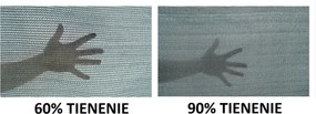 Ekspand Tieniaca sieť 1,5 x 25 m 90% tieň ZELENÁ + 200 ks sťahovacie pásky ZADARMO