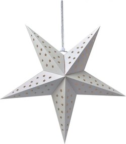 Biela závesná vianočná papierová hviezda M - 45*15*45 cm