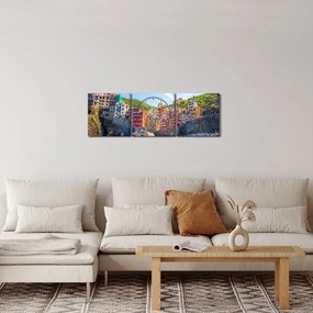 Obraz - Na Stredozemnom mori (s hodinami) (90x30 cm)