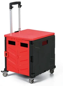 Skladací nákupný vozík 35L, nosnosť 30 kg, 4 otočné kolieska