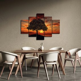 Obraz stromu pri západe slnka (150x105 cm)
