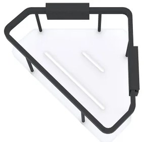 NIMCO Ki-14003-B-90 - Nástenná polica do sprchy KIBO matná čierna/biela