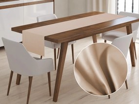 Biante Bavlnený saténový behúň na stôl ST-017 Béžový 20x120 cm