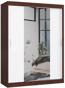 Šatníková skriňa s posuvnými dverami 150 cm CLP wenge / biela