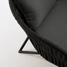 Čierne záhradné kreslo Kave Home Branzie