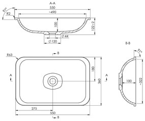 Biele umývadlo z liateho mramoru 55x36 cm Japura – Sapho