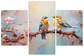Obraz - Zamilovaní vtáčiky (90x60 cm)