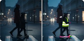 Ricokids Jelly svietiaca v tme detská balančná Kolobežka - ružová
