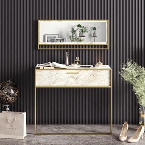 Dekoratívny stôl Polka Aynali White
