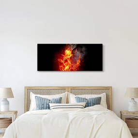Obraz - Ruže v ohni (120x50 cm)