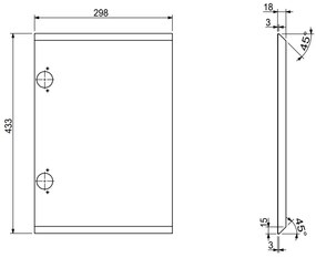 Mexen Rivel, kúpeľňová skrinka 90 cm s pravým umývadlom Otis, 1S, 1D, drážkovaná, biela matná, 91A23-09047-3-BBFF01-W18P01