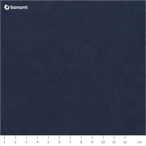 Tmavomodrá zamatová rozkladacia rohová pohovka Miuform Stylish Stan, pravý roh