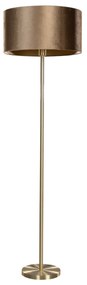 Stojacia lampa mosadz s velúrovým tienidlom bronz 50 cm - Simplo