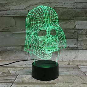3Dmix 3DL-BSC047 – 3D LED nočná lampa - Darth Vader (Star Wars)
