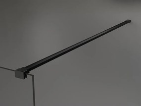 Mexen Kioto sprchová zástena 140x200 cm 8 mm, čierny profil, sklo čierny rám, 800-140-101-70-70
