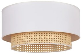 Duolla - Stropné svietidlo BOHO 3xE27/15W/230V pr. 60 cm krémová/ratan