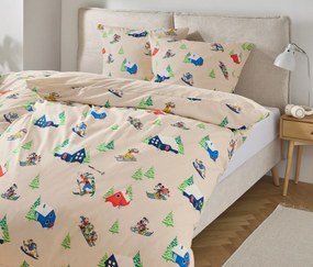 Posteľná bielizeň z jemného biberu »Mickey and Friends«, štandardná veľkosť