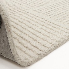 Slonovinový ručne tkaný vlnený koberec 160x230 cm Zennith Grid – Asiatic Carpets