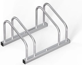 Stojan na 2 bicykle BIKE, 50x32x27cm, strieborná Jurhan