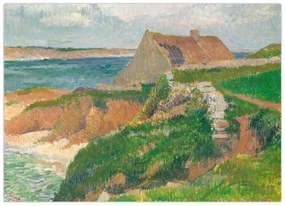 Obraz - Henri Moret, The Island of Raguenez, Brittany, reprodukcia (70x50 cm)