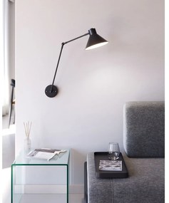 Čierne nástenné svietidlo Dione – Kave Home