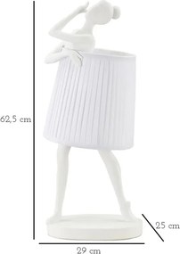 Stolná lampa Balet 62,5 cm biela