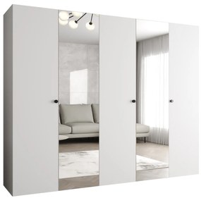 Šatníková skriňa 250 cm Parna 2 (biela + čierna). Akcia -20%. Vlastná spoľahlivá doprava až k Vám domov. 1125945