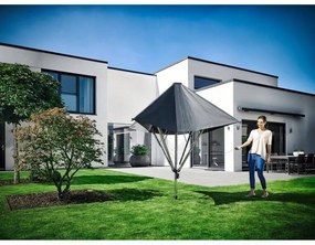 Vonkajší sušiak na bielizeň v striebornej farbe 40 m LinoProtect 400 – LEIFHEIT