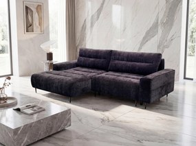 XXXLutz ROHOVÁ SEDAČKA, textil, černicová MID.YOU - Sedačky - 000084003805