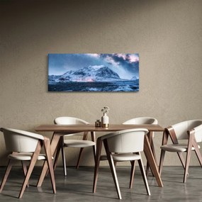 Obraz hôr s hviezdnou oblohou (120x50 cm)