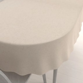 Biante Dekoračný oválny obrus PM-128 Prírodná režná 140x220 cm