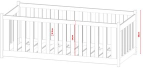 Detská posteľ 90 cm Connie (s roštom) (biela). Vlastná spoľahlivá doprava až k Vám domov. 1012929