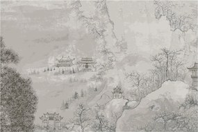 Obraz - Čínska krajina (90x60 cm)