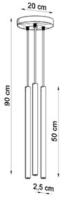 PASTELO 3P Závesné svetlo, čierna SL.0471 - Sollux