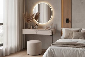 Toaletný stolík Sonatia 100 cm s dvoma zásuvkami - kašmír