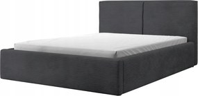 Manželská posteľ 180cm Fatime (s roštom, úl. priest.) (tmavosivá/čierna)