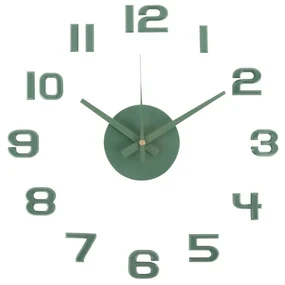 Karlsson 6001GR dizajnové samolepiace hodiny zelená, pr. 40 cm