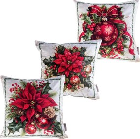 Sada 3 ks obliečok na vankúšiky CHRISTMAS STAR 45 x 45 cm