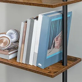 Knihovna Vasagle Zorami 60 cm černá/hnědá