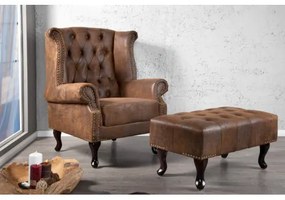Kreslo 19448 Chesterfield Antik hnedá  - Komfort-nábytok