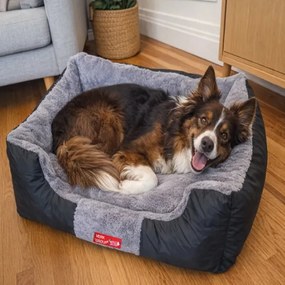 Pelech pre psa / mačku XL - Kožúšok - šedo-čierny 70 × 90 cm.