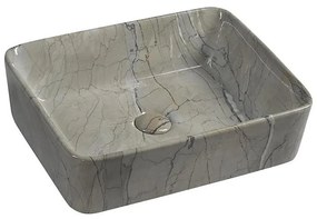 Sapho - Umývadlo na dosku DALMA 47,5x37,5 cm keramika/grigio