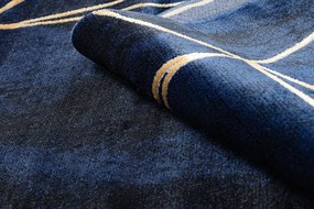 Modrý koberec EMERALD exkluzívny/glamour granat/zlatý Veľkosť: 140x190cm
