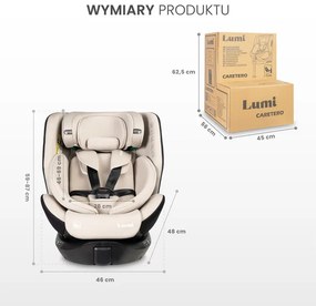 CARETERO AUTOSEDAČKA LUMI I-SIZE DARK GREY (40-150 cm)